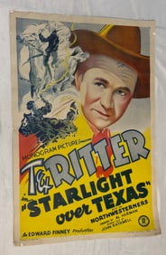 ORIGINAL STARLIGHT OVER TEXAS (MONOGRAM, 1938).ONE SHEET MOVIE POSTER
