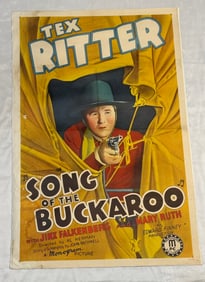 ORIGINAL SONG OF THE BUCKAROO (MONOGRAM, 1938).ONE SHEET
