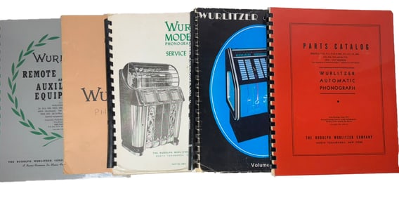 GROUP OF 5 WURLITZER MANUALS