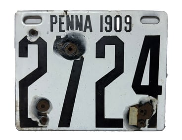 ANTIQUE PORCELAIN TAG
