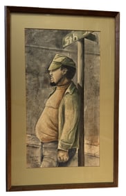 FRAMED ARTWORK SIGNED UNEMPLOYED 76 MIKE GODFREY