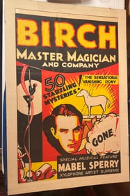 ORIGINAL BIRCH AND COMPANY 40 STARTLING MYSTERIES POSTER
