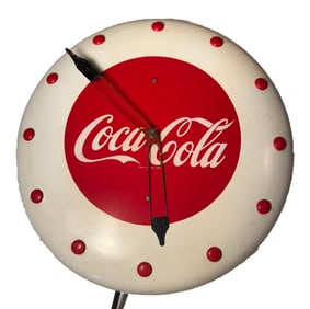 1940s COCA COLA ELECTRIC CLOCK ART DECO STYLE