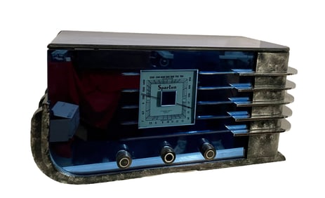 SPARTAN SLED BLUE TUBE MIRRORED RADIO