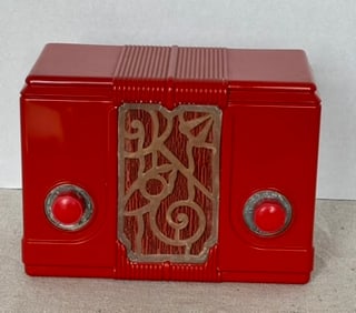 ANTIQUE RED ART DECO KADETTE JEWEL RADIO