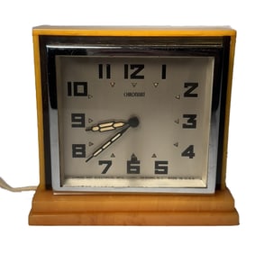 ART DECO TWIN FACE CHRONART BAKELITE CLOCK