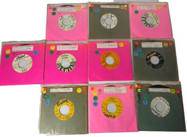 GROUP OF 10 RARE/REAL 45 RPMS SOME PROMOTIOINAL COPIES