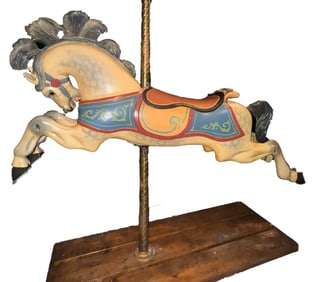 BEAUTIFUL ORNATE RESTORED C.W. PARKER CAROUSEL JUMPER HORSE