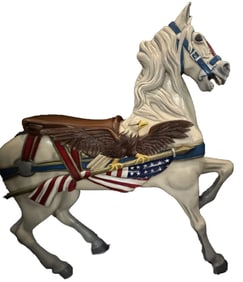 ADULT STANDER CAROUSEL FLAG HORSE