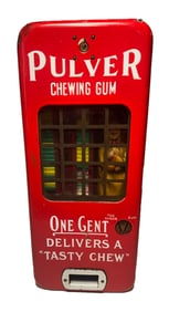 PULVER ONE CENT CHEWING GUM MACHINE