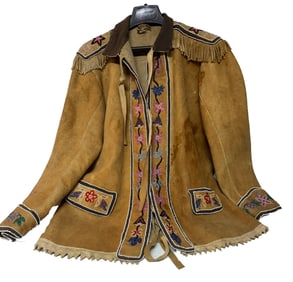 BEADED BUCKSKIN NATIVE AMERICAN COAT