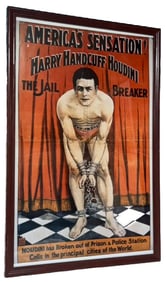 AMERICA’S SENSATION HARRY HANDCUFF HOUDINI THE JAIL BREAKER POSTER