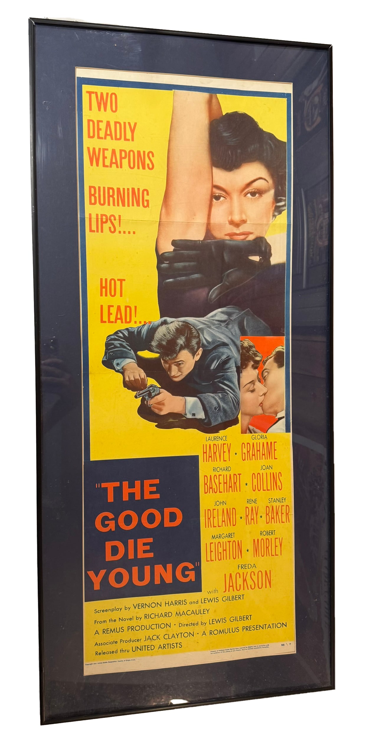FRAMED THE GOOD DIE YOUNG (UNITED ARTISTS, 1955 INSERT  (1 of 1)