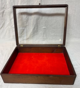 VINTAGE/ANTIQUE SHALLOW DISPLAY CASE