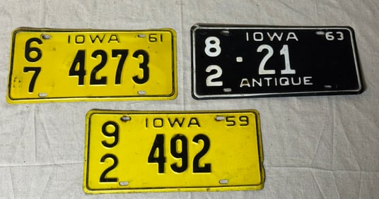 3 AUTO TAGS/ LICENSE PLATES