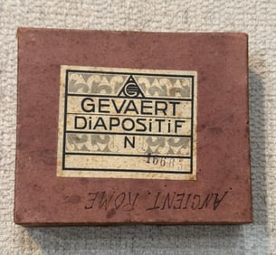 VINTAGE BOX OF GEVAERT DIAPOSITIVE LANTERN PLATES