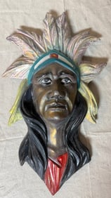 NATIVE AMERICAN CAST METAL WALL HANGING