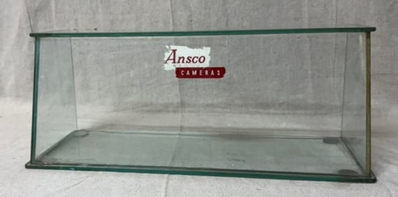 GLASS ANSCO CAMERA DISPLAY CASE