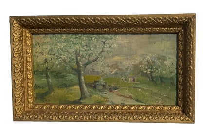 OIL PAINTING IN A GILDED FRAME