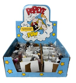NEW OLD STOCK POPEYE KEY CHAINS IN DISPLAY BOX