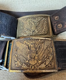 2 EARLY  U.S ARMY BELTS AND BUCKLES