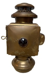 ANTIQUE BRASS CAR LAMP
