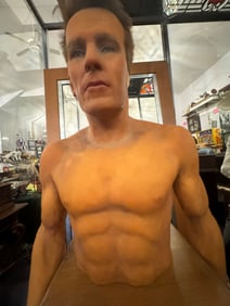 LIFE SIZE WAX FIGURE BOXER MADE BY KATHERINE STUBERGH