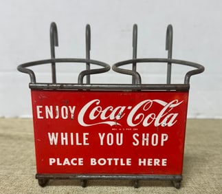 1940s ENJOY COCA COLA WHILE YOU SHOP BOTTLE HOLDER