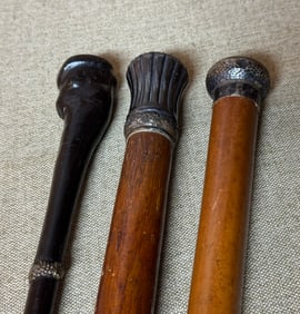 GROUP OF 3 VINTAGE WALKING STICKS/CANES