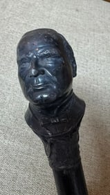 ANTIQUE MCKINLEY PRESIDENTIAL SWAGGER KNOB WALKING STICK CANE