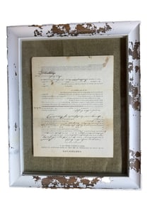 RARE 1862 HONORABLE DISCHARGE CERTIFICATE OF DISABILITY FROM US SERVICES FRAMED