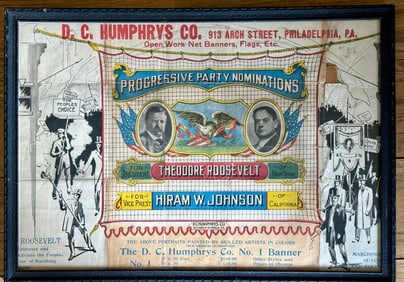 1912 Theodore Roosevelt for President and Hiram W. Johnson for VP Poster