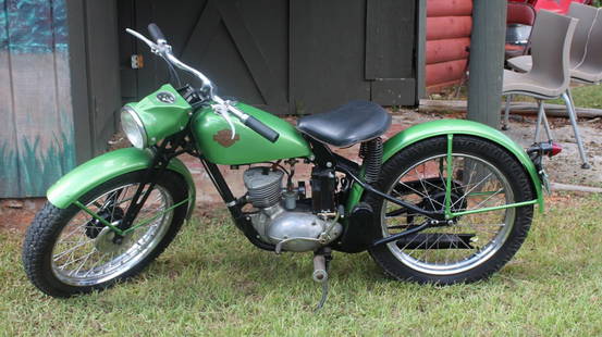 1950 HD Hummer Motorcycle: 1950 Harley Davidson motorcycle, Hummer Series S-125, VIN 50S3939. Restored. Bill of Sale.