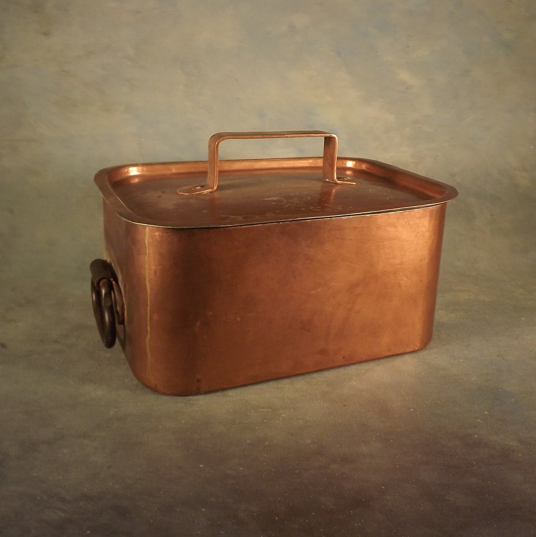 Antique Copper Roast Pot - 12" x 6" x 9" tall: Antique Copper Roast Pot - 12" x 6" x 9" tall