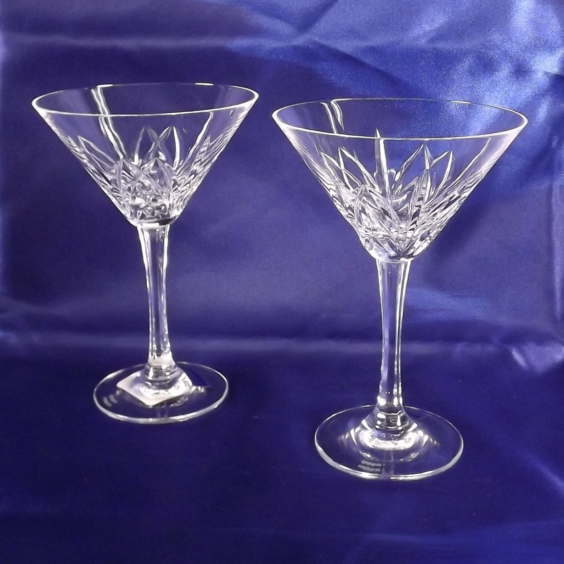 Pair of Waterford Crystal Martini Glasses "Brookside": Pair of Waterford Crystal Martini Glasses "Brookside" with Box 6.75"