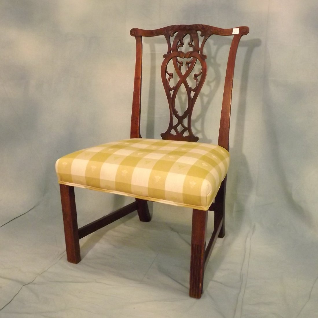 Antique Chippendale Ribbon-Back Side Chair: Antique Chippendale Ribbon-Back Side Chair believed to be 18th century