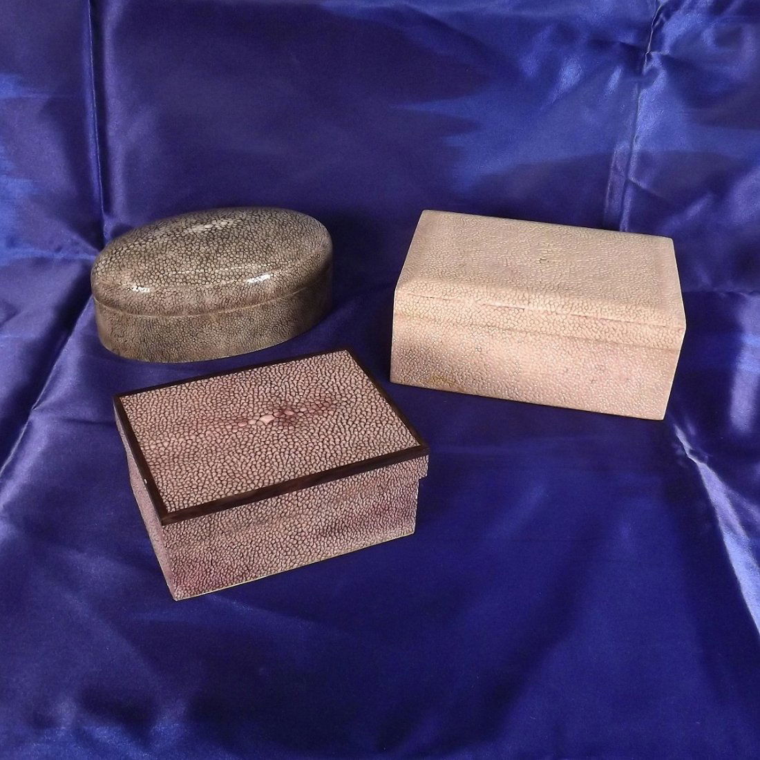 3 Stone Encrusted Decorative Boxes by R & Y Augousti -: 3 Stone Encrusted Decorative Boxes by R & Y Augousti - London