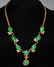 A translucent jadeite necklace