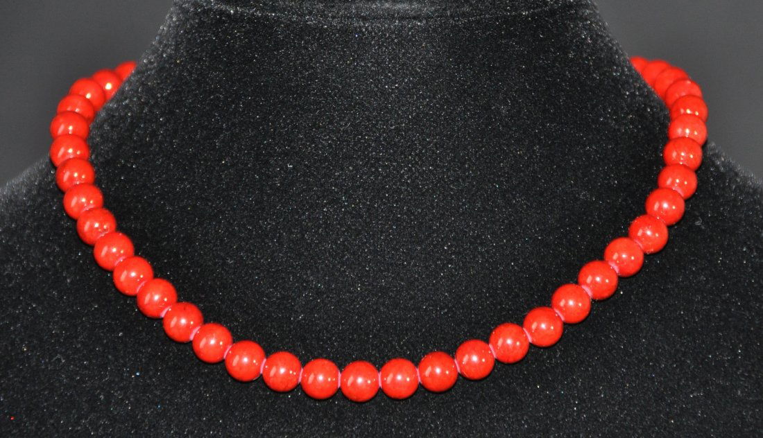 A coral red necklace (1 of 3)