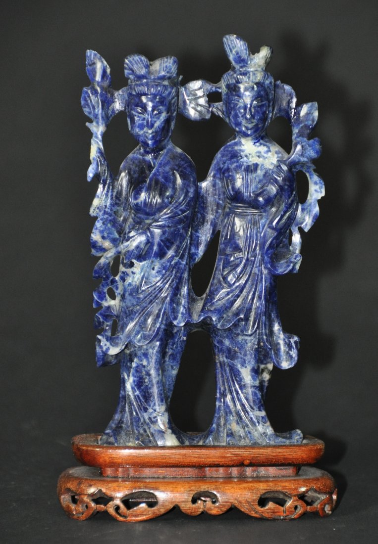 A 18th Century Lapis Lazuli figure statues (1 of 5)
