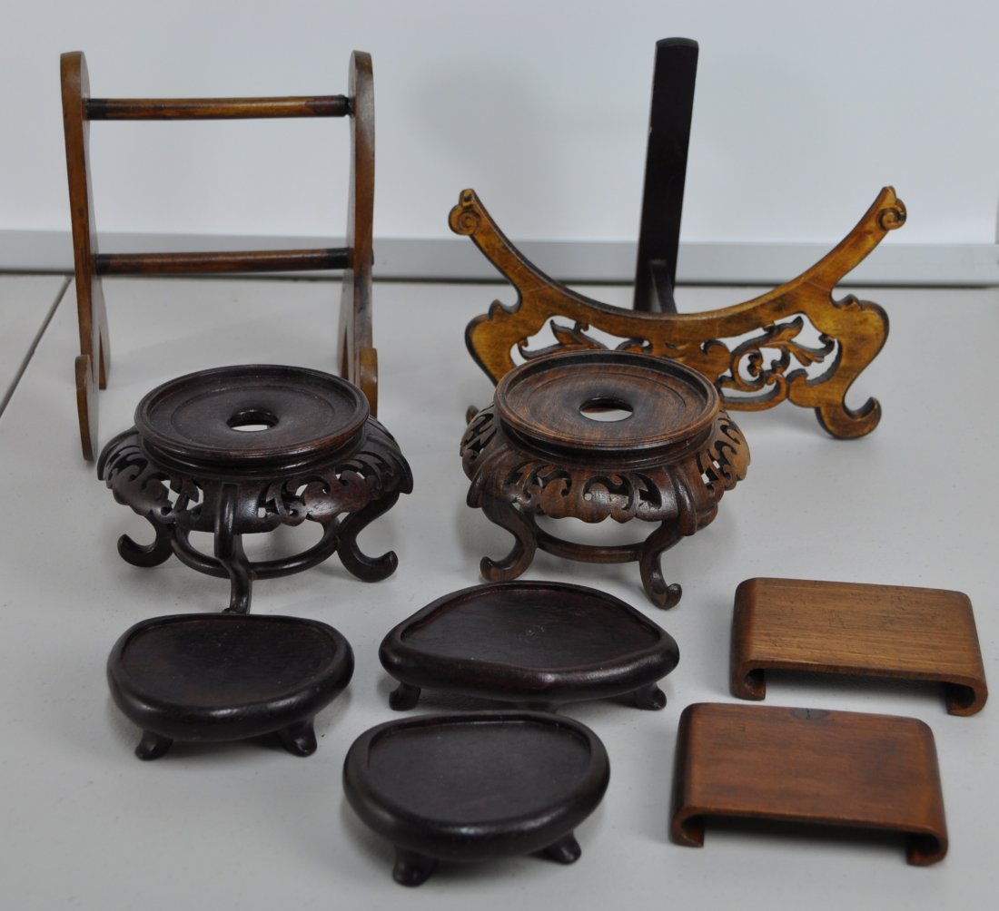 (Lot of  9) wood stands (1 of 5)