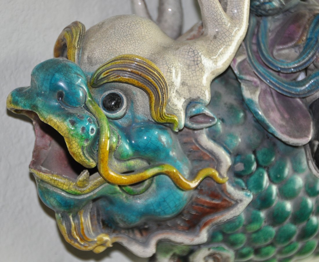 A  multi-glazed Taiwan  pottery figure (1 of 8)