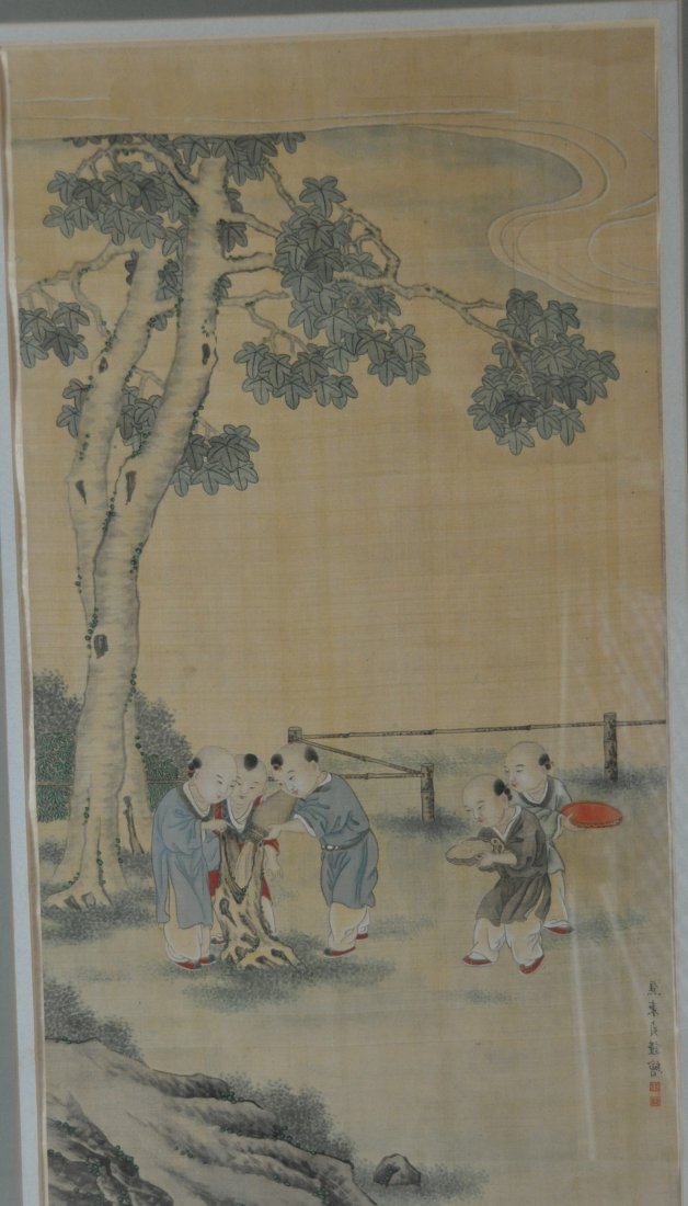 A fine Qing Dynasty Jiao Bingzhen(1644-1726) hanging (1 of 9)