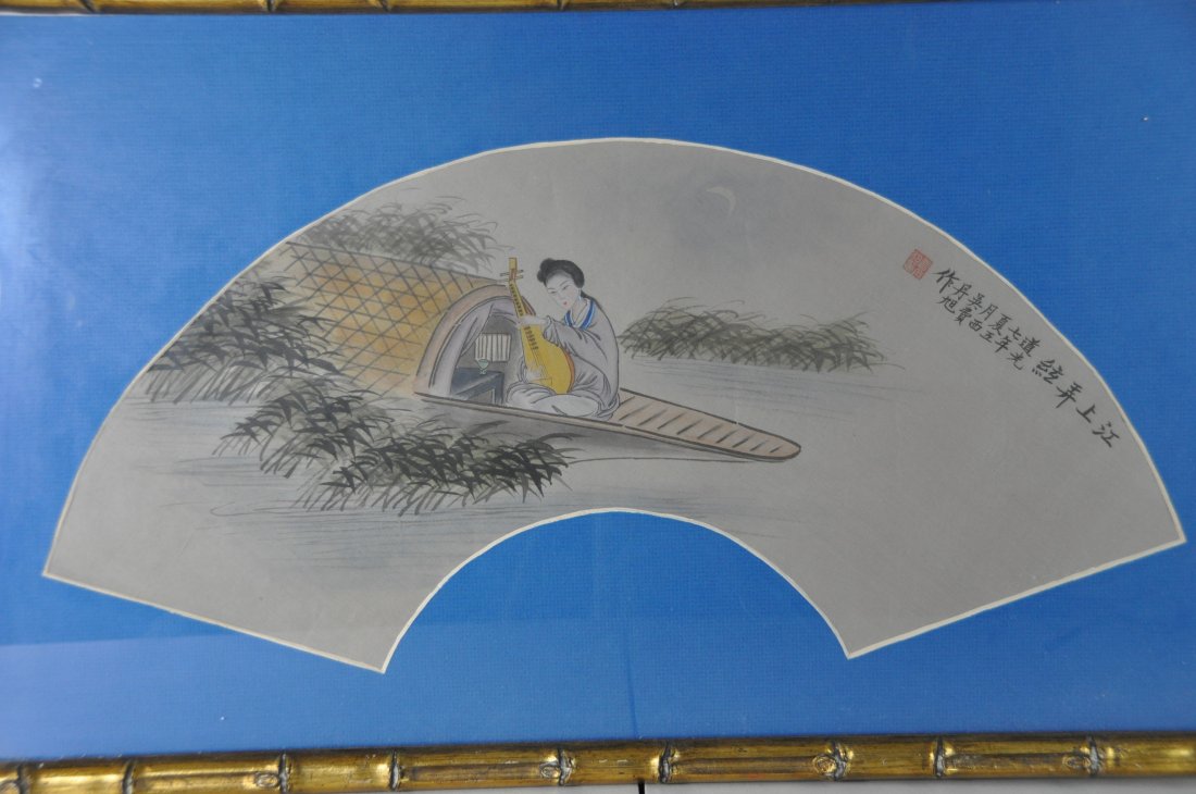 A Qing Dynasty Daoguang fan painting (1 of 4)