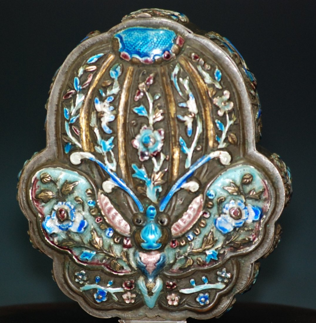 A Qing Dynasty Silver and enamel jewelry box (1 of 9)