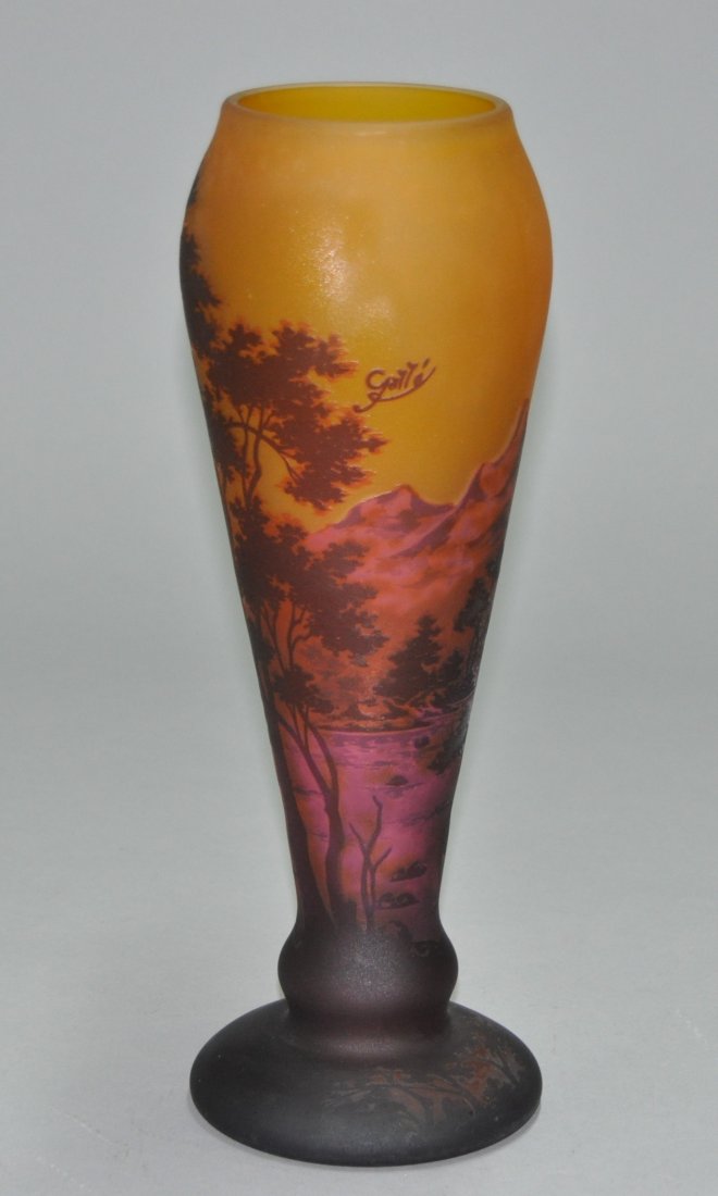 A large antique Galle glass vase (1 of 8)