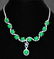 A translucent jadeite necklace