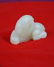 A Qing Dynasty white jade carving of a two lambs - 7