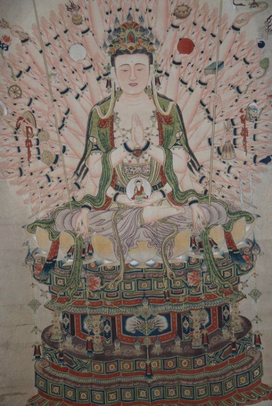 A Qing Dynasty Painting of a Thousand Hand Guan Yin (1 of 7)