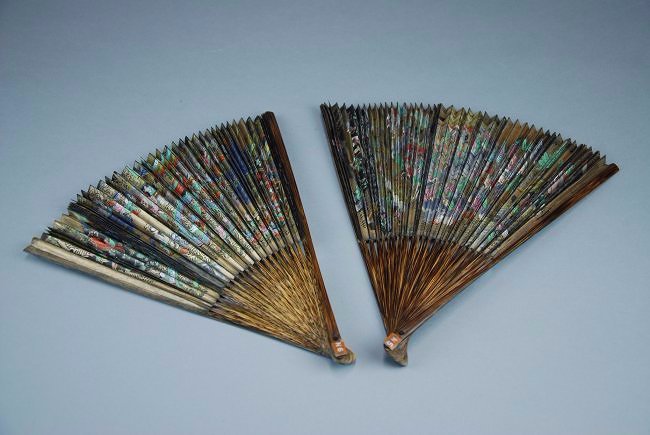 A set of Qing Dynasty Painted Fans (1 of 7)